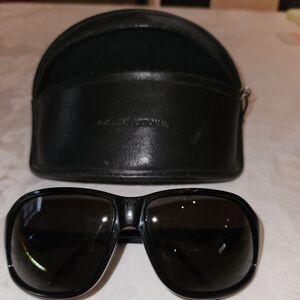Vintage Costume Nationale Made In Italy Black Sunglasses with Case